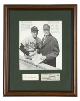 Bucky Harris and Connie Mack Signed Cuts